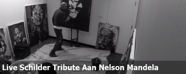 Live Schilder Tribute Aan Nelson Mandela