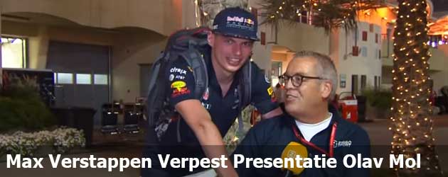 Max Verstappen Verpest Presentatietekst Olav Mol