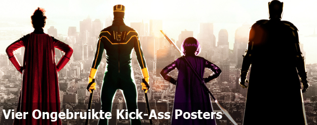 Vier Ongebruikte Kick-Ass Posters