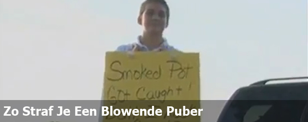 Zo Straf Je Een Blowende Puber