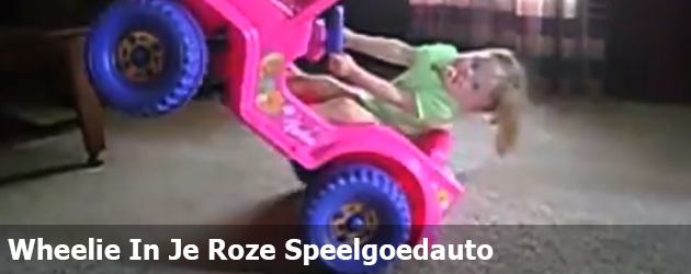 Wheelie In Je Roze Speelgoedauto   