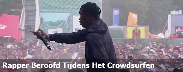 Rapper Beroofd Tijdens Het Crowdsurfen 