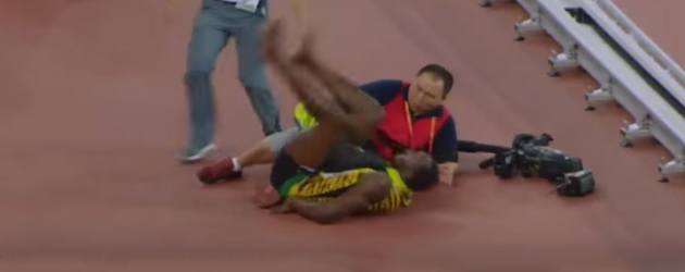 Segway Cameraman Botst Usain Bolt Omver