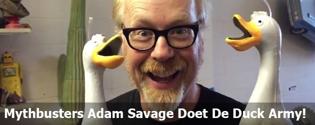 Mythbusters Adam Savage Doet De Duck Army!