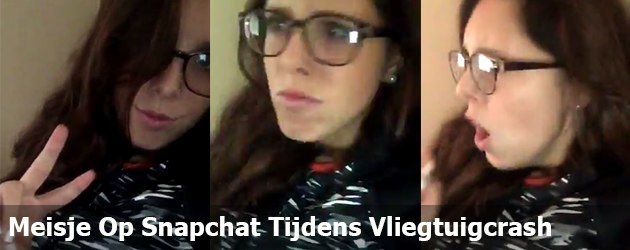 Meisje Op Snapchat Tijdens Vliegtuigcrash