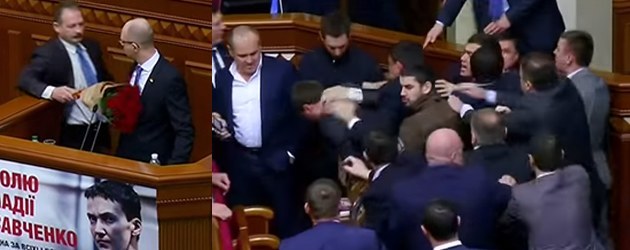 Vette Vechtpartij In Het Oekraïense Parlement
