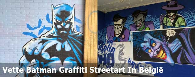Vette Batman streetart in een verlaten ziekenhuis in België