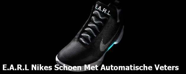 Ontmoet E.A.R.L Nikes schoen met de automatische veters