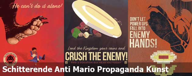 Schitterende Anti Mario Propaganda Kunst 