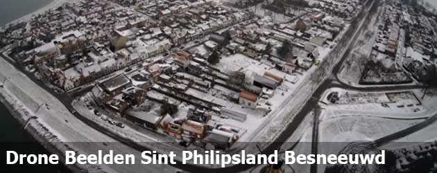 IJskoude Drone Beelden Van Sint Philipsland In De Sneeuw