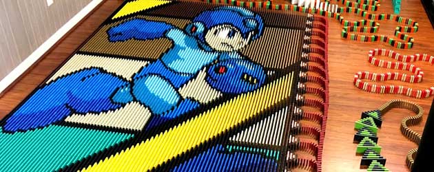Mega Man In 24,922 Domino Steentjes
