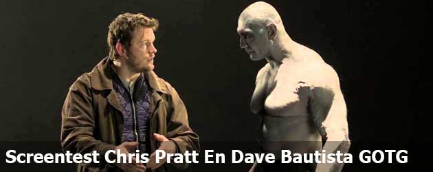 Screentest Chris Pratt en Dave Bautista voor Guardians of the Galaxy